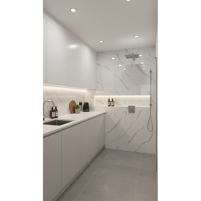 Carrara Marble Gloss Kitchen Wall Panel