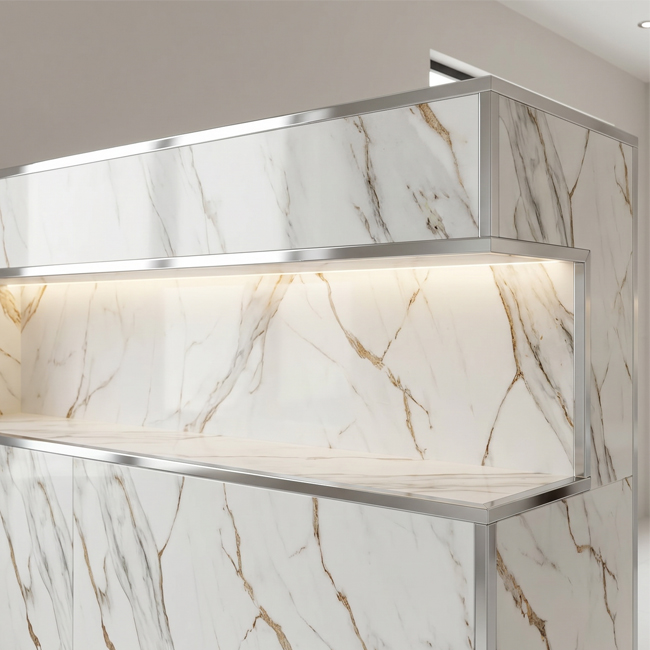 Chrome End Cap Trim For PVC Wall Panel