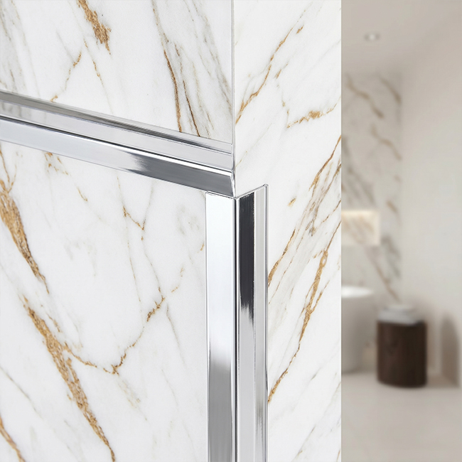 L Shape Chrome PVC Trim