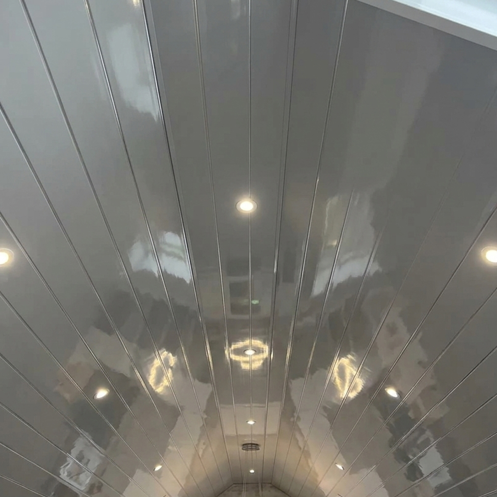 PVC Grey Glossy Ceiling Cladding