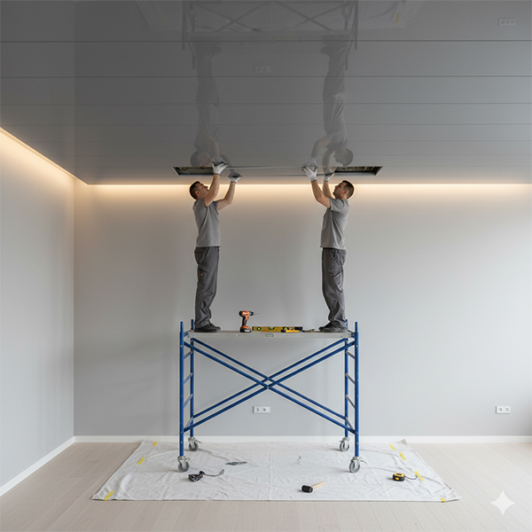 Grey Glossy Ceiling