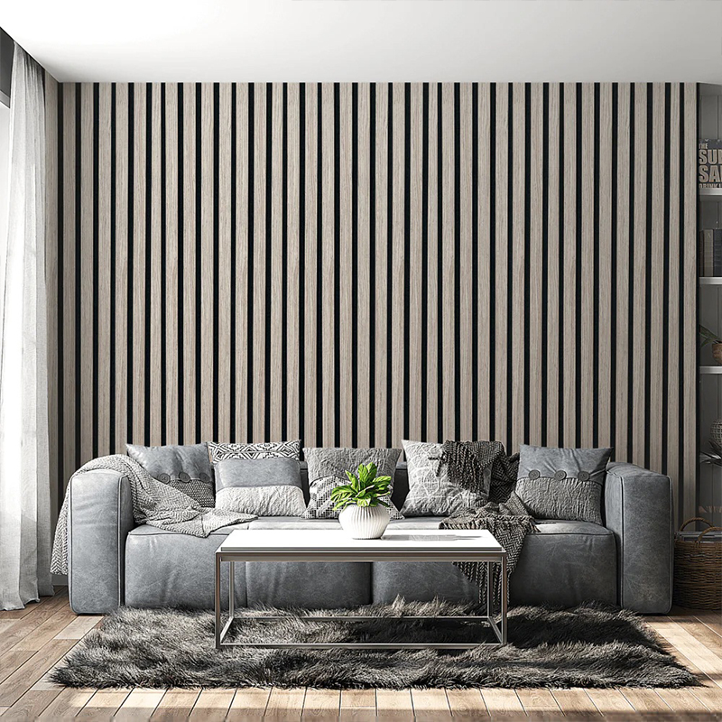 Grey Oak Acoustic Wall Panel Ceiling Cladding