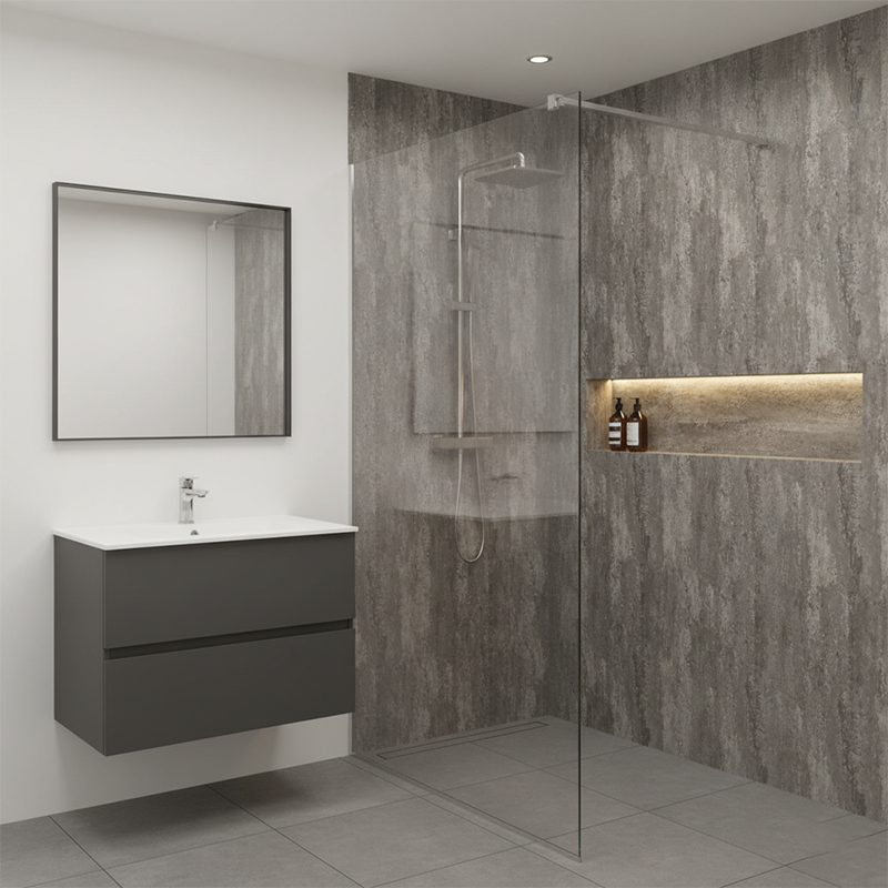 Silver Grey Marble Kitchen Bathroom Wet Wall Panel