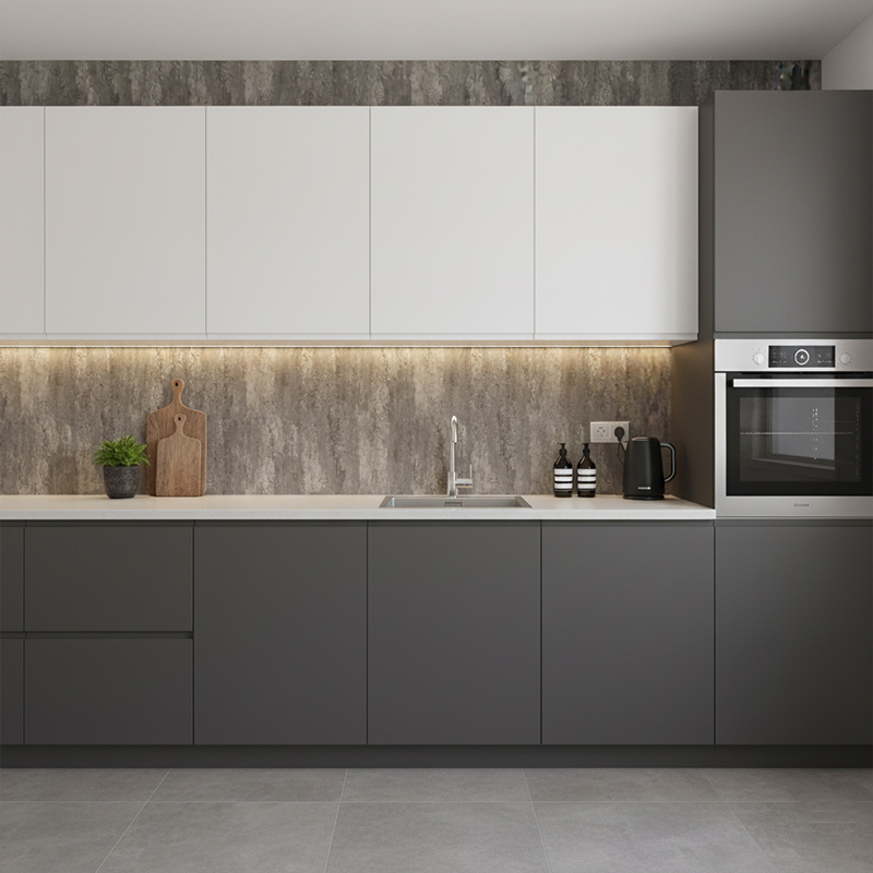 Silver Grey Marble Kitchen Bathroom PVC Wet Wall Panel