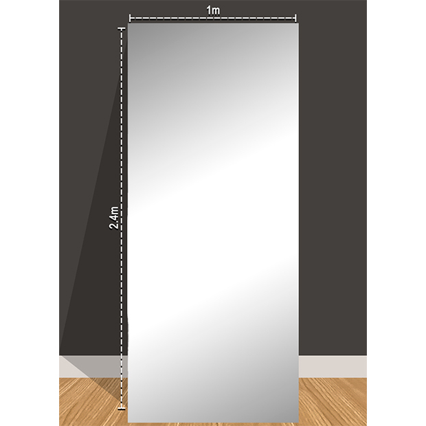 Silver Mirror Solid Wall Panel