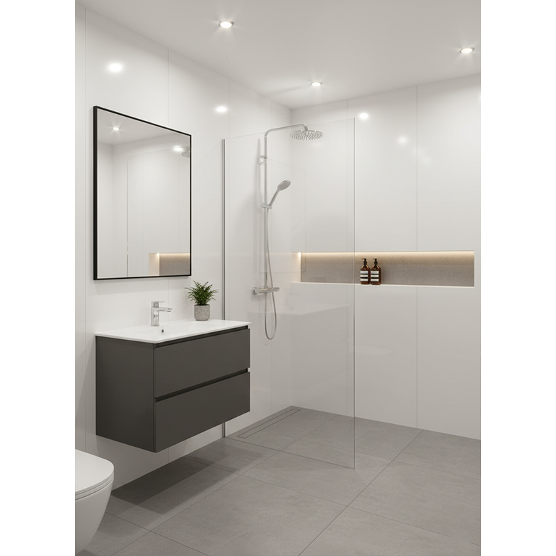 White Gloss PVC Bathroom Wet Wall Panels