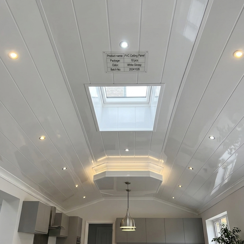 PVC White Glossy Ceiling Cladding