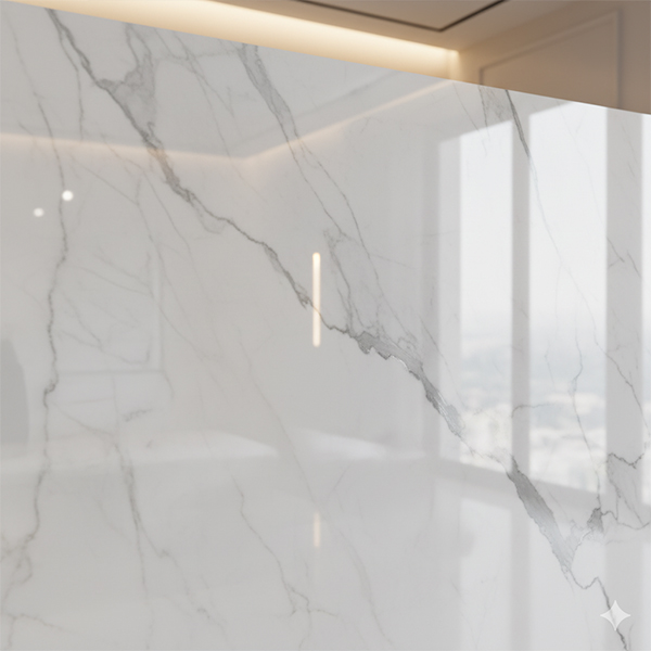 White Marble Glossy Ceiling Wall Panel