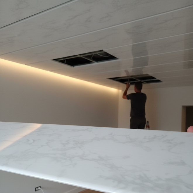 White Marble Glossy Ceiling Panel