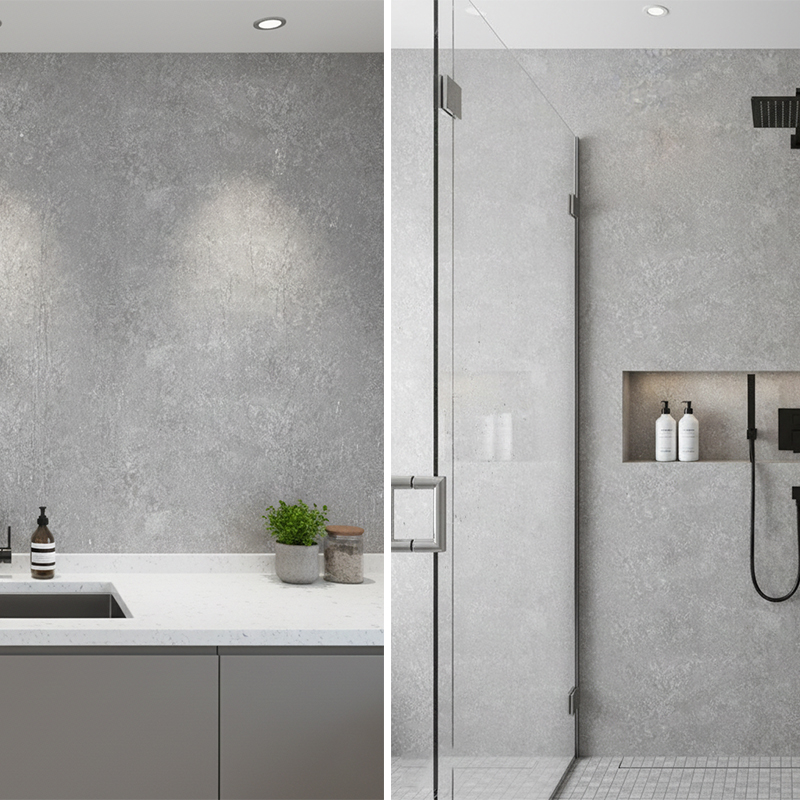 Concrete Grey PVC Wall Panel