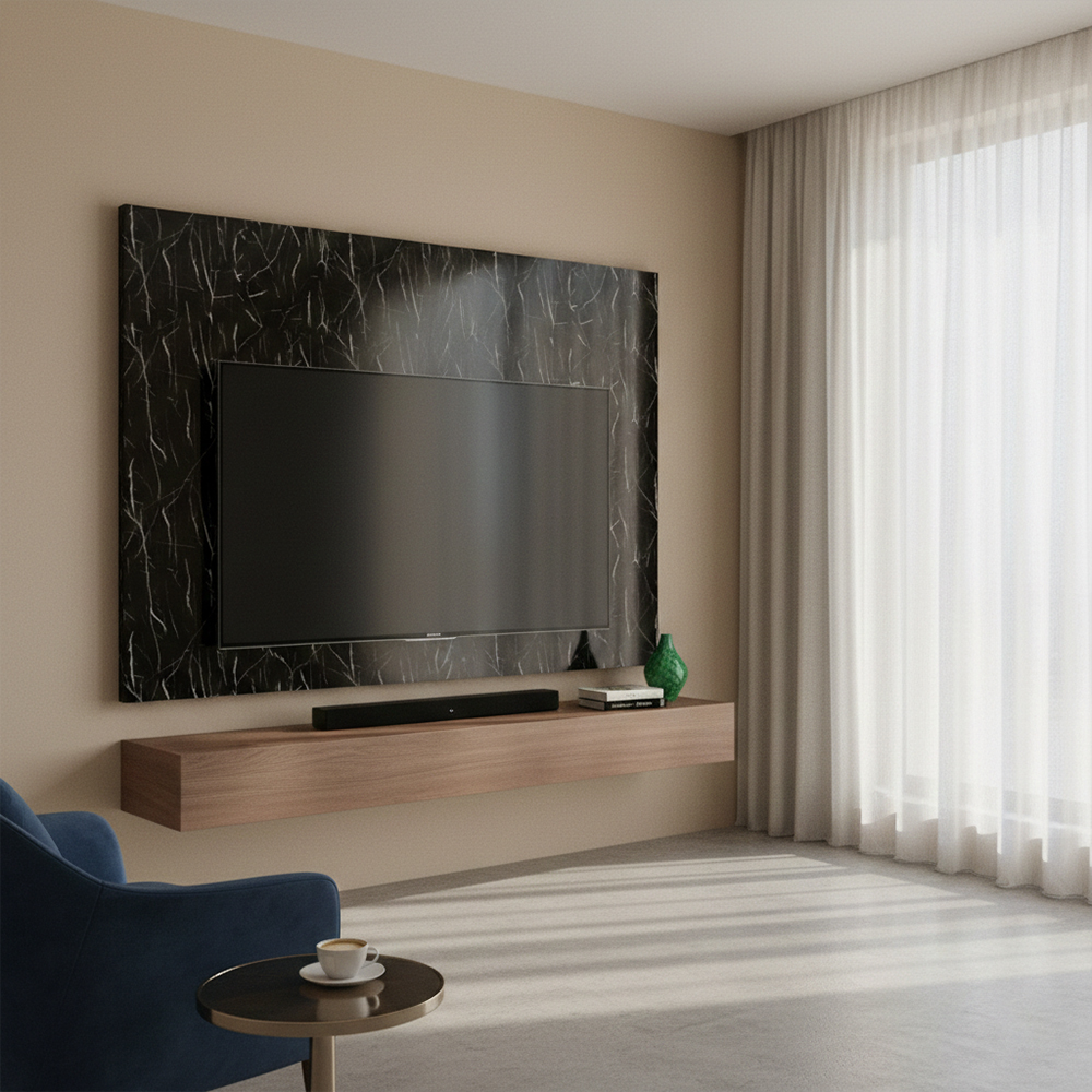 Black Calacatta Solid Wall Panel