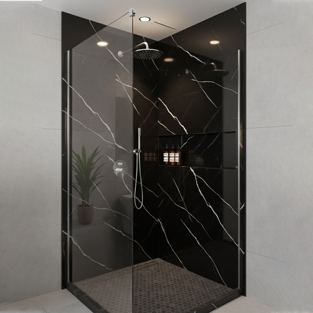 Black Marble Gloss PVC Wet Wall Panel