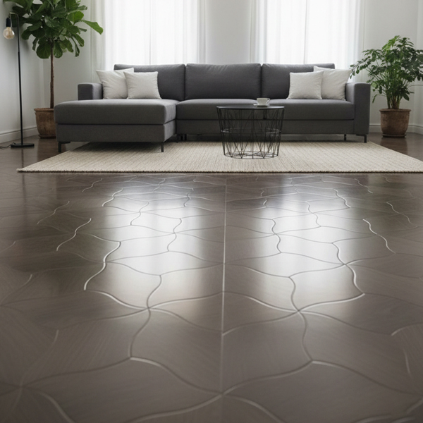 Dark Oak Laminate Flooring Aging Swirl