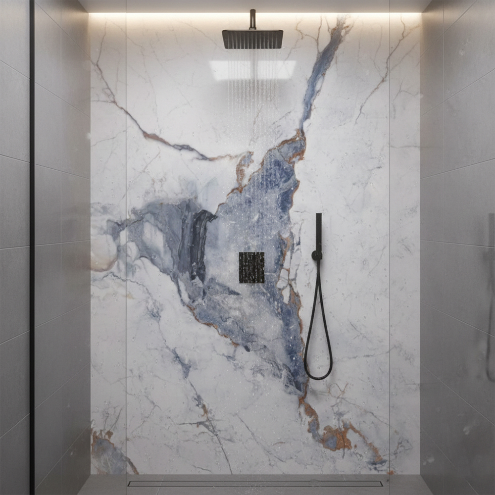 Artisitic Blue Solid Wall Panel