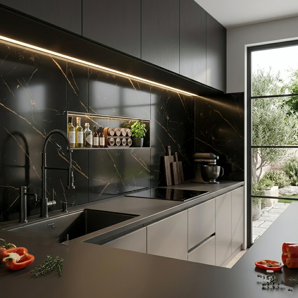 Laketon Grey Gold Gloss PVC Wall Panel1