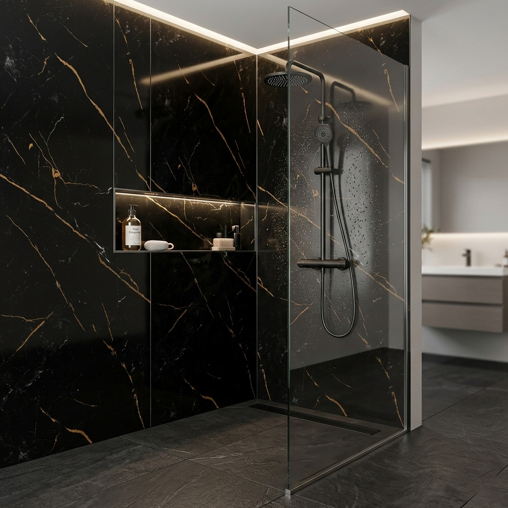 Laketon Grey Gold Gloss PVC Wall Panel3