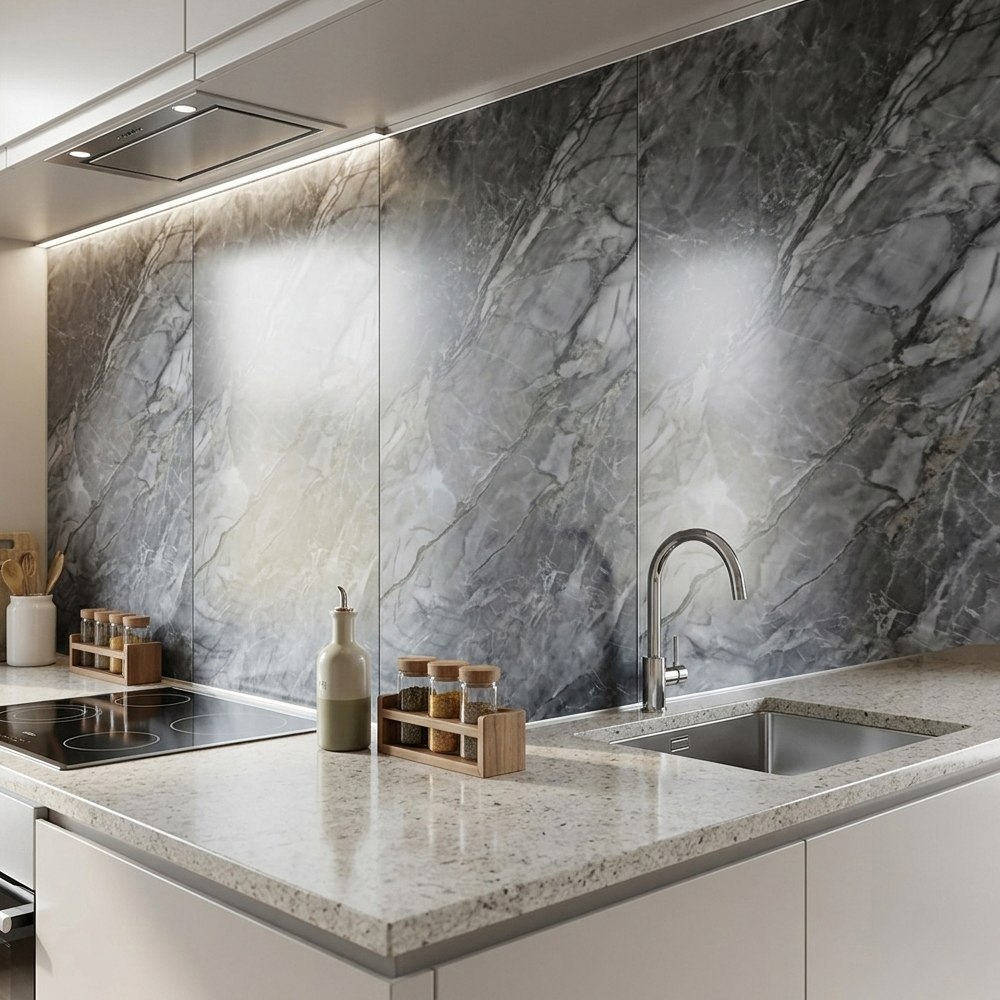 London Mist Slate Matt PVC Shower Wet Wall Panel