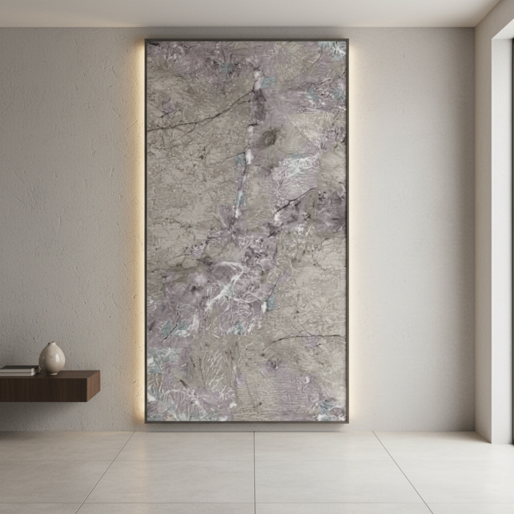 Mottled Grey Media Wall Panel1