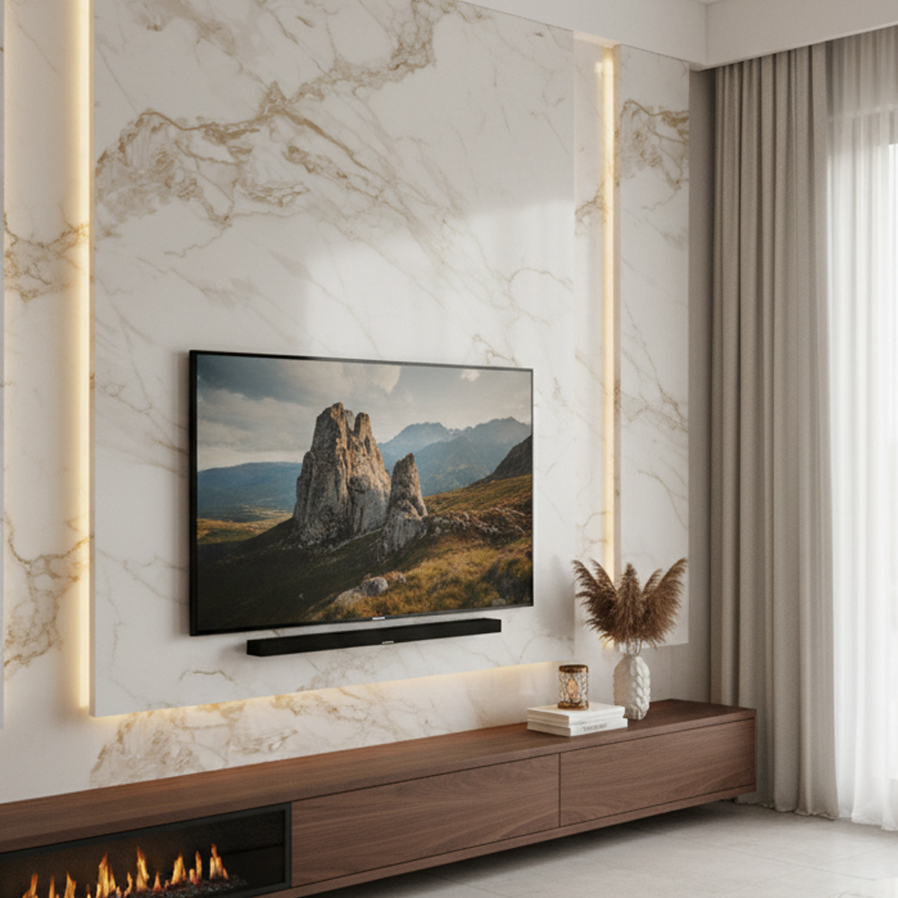Sahara Gold Media Wall Panel