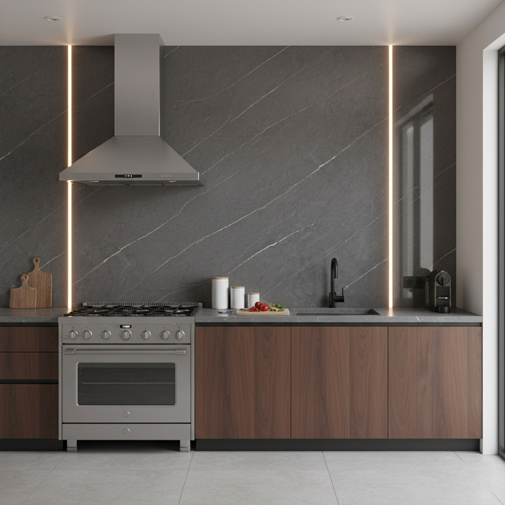 Storm Grey Kitchen Wall Panel