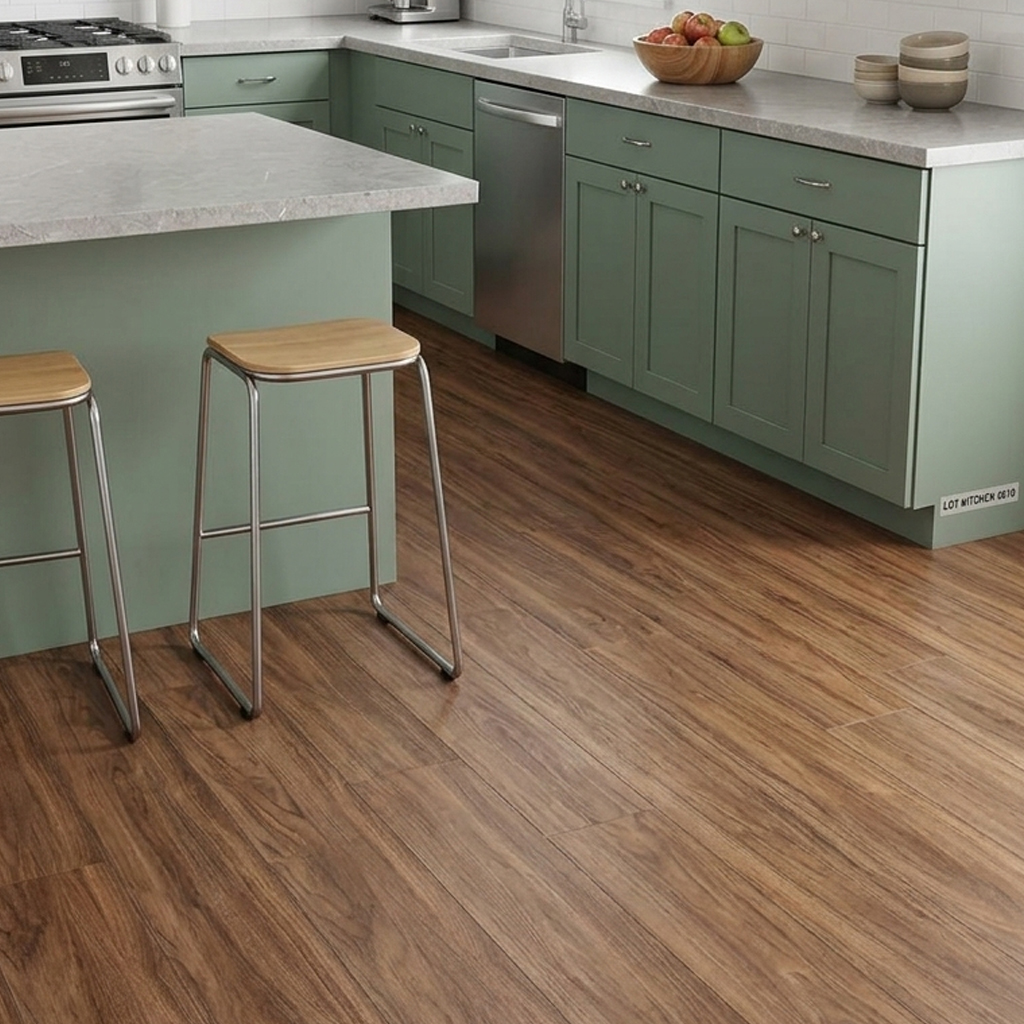 Brown Walnut SPC Flooring