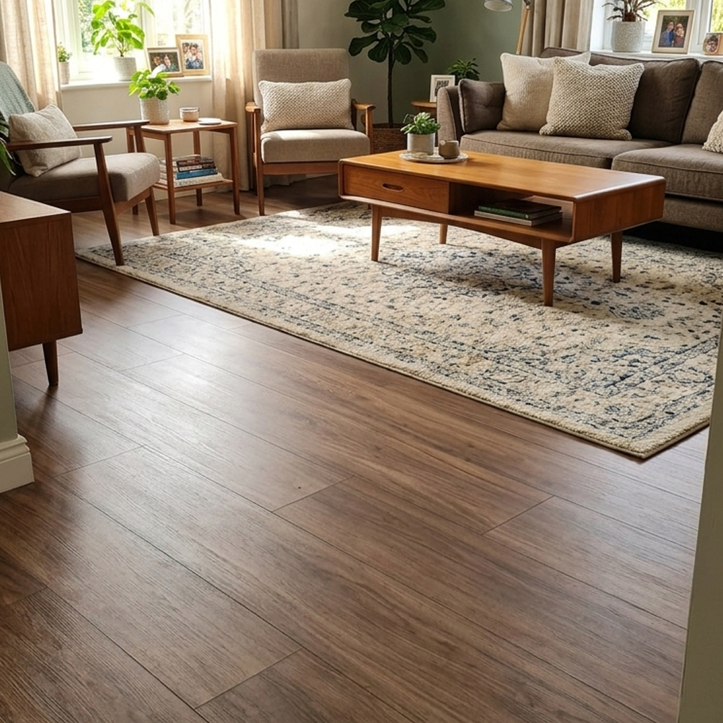 SPC Flooring Brown Walnut Vinyl