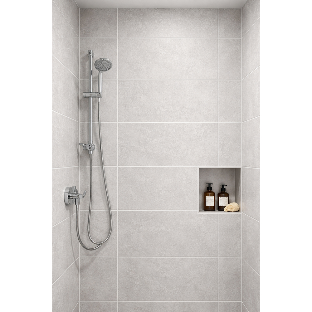 Concrete White Shower PVC Wall Panel