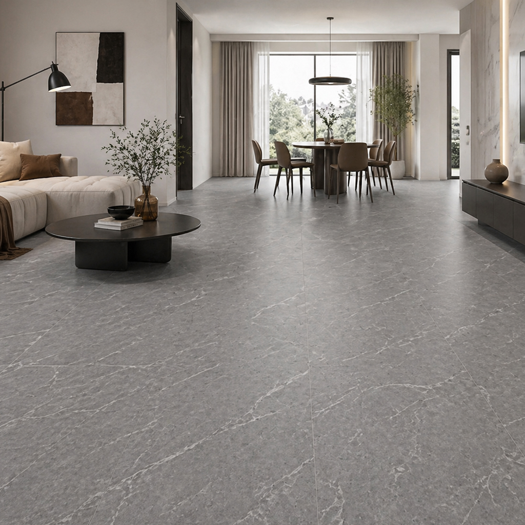Grey Marble SPC Vinyl Flooring Planks