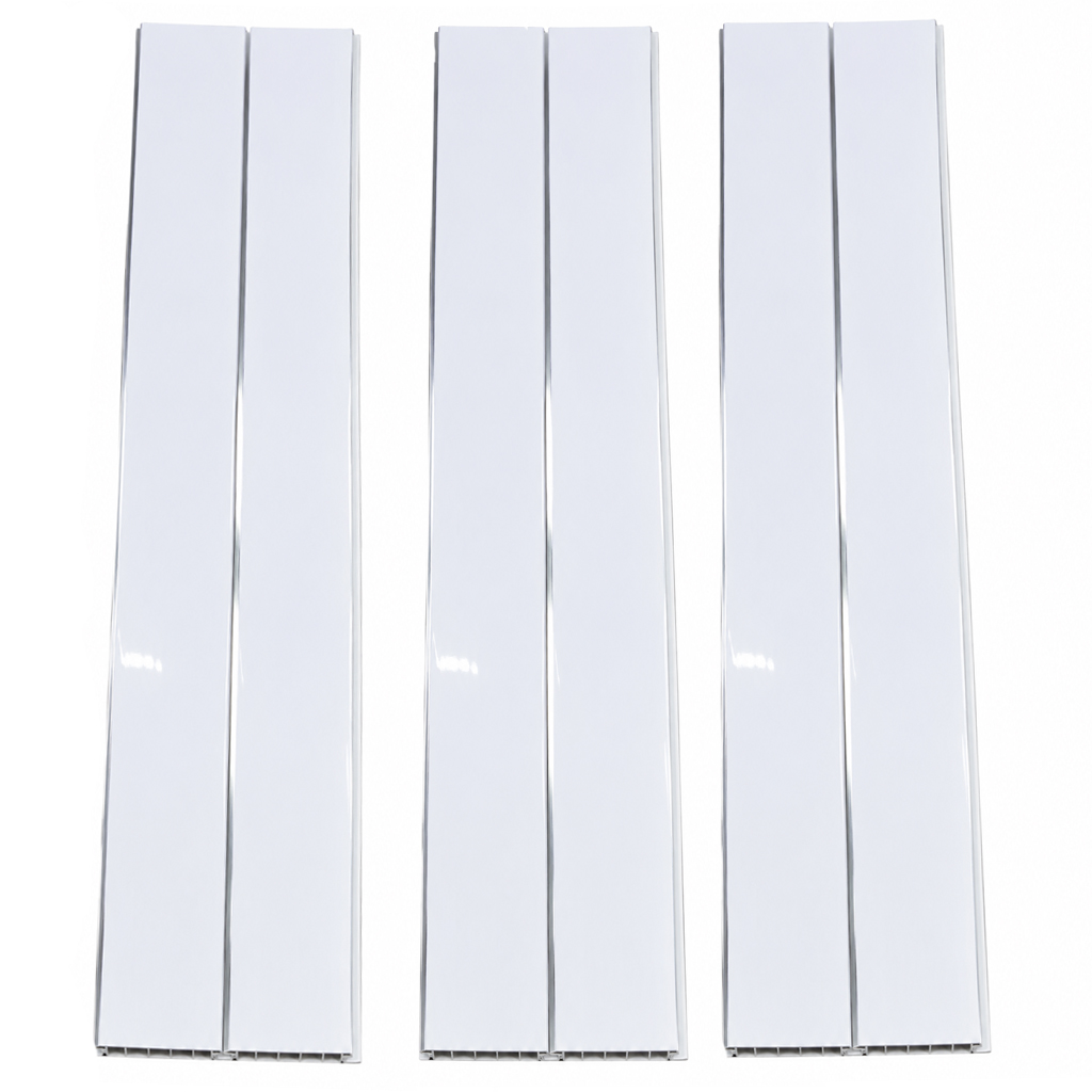 White With Silver Line PVC Ceiling Cladding Panels
