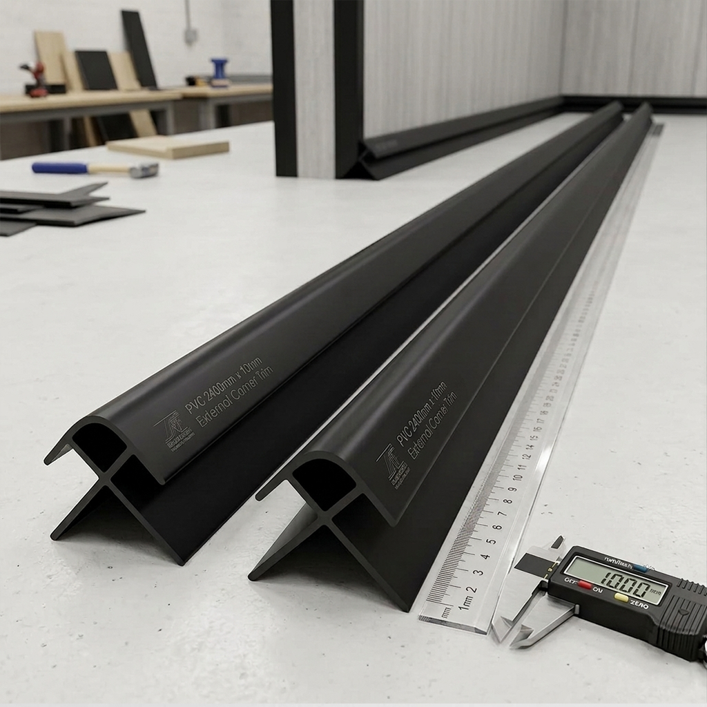 Black External Corner Trim For PVC Wall Panel