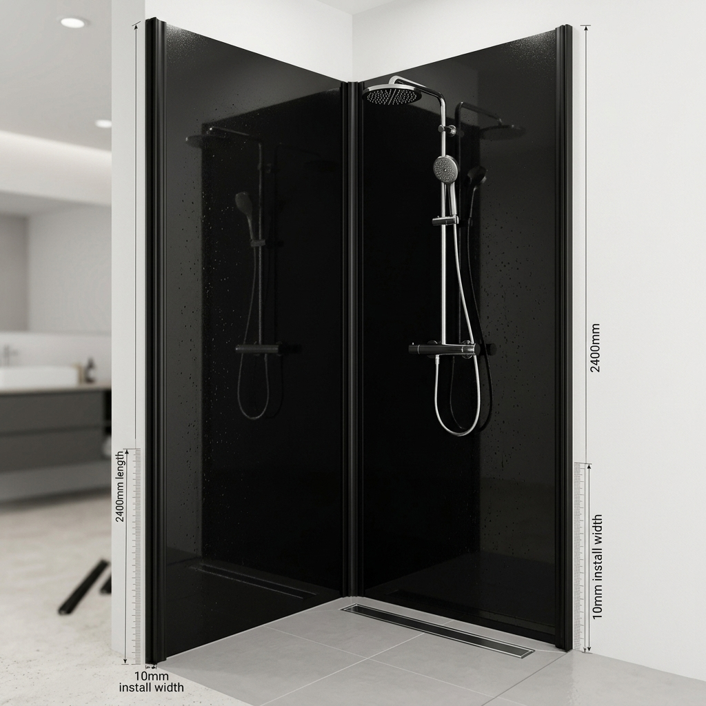 Internal Corner Black PVC Trim For Wall Panel