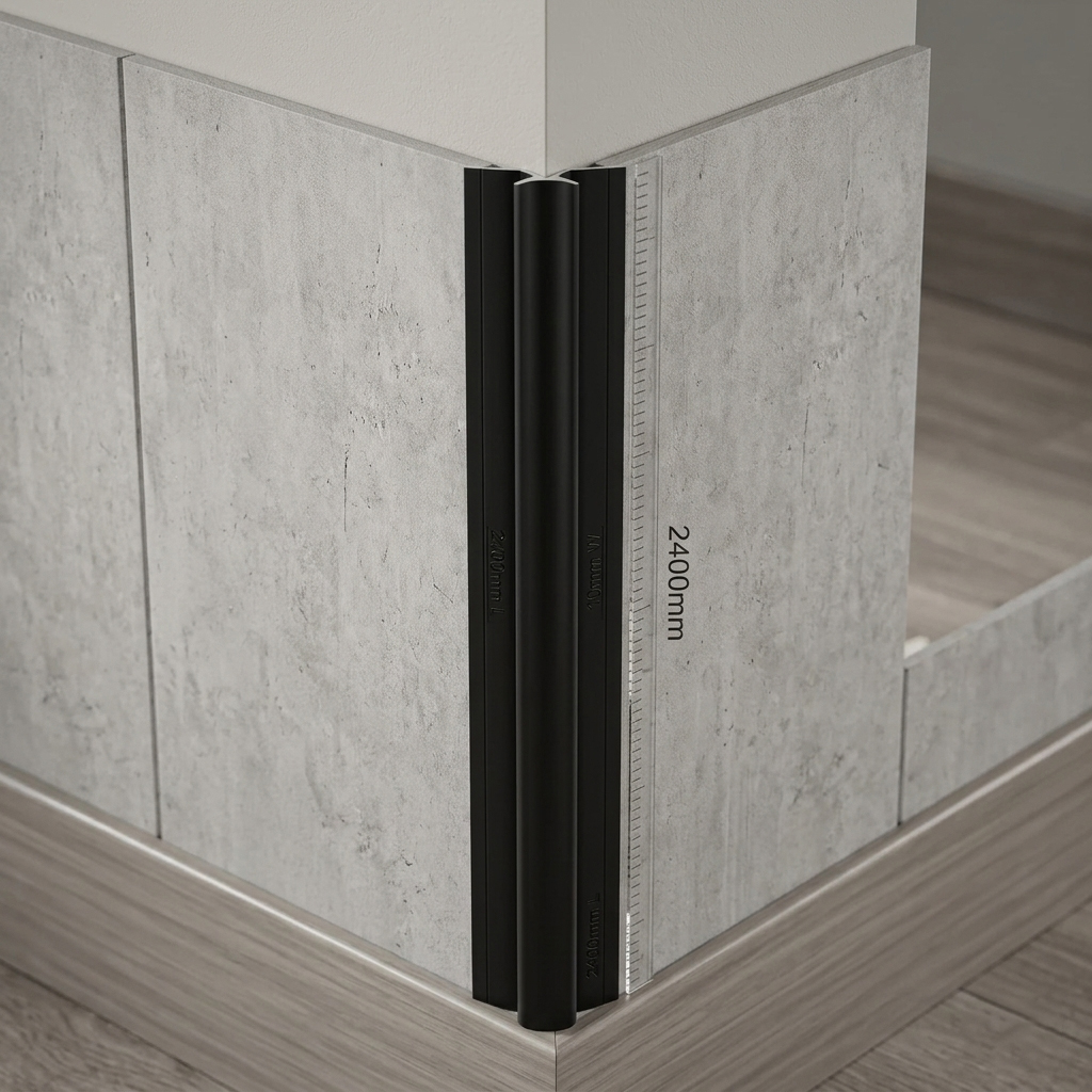 Internal Corner Black PVC Trim For Wall Panel