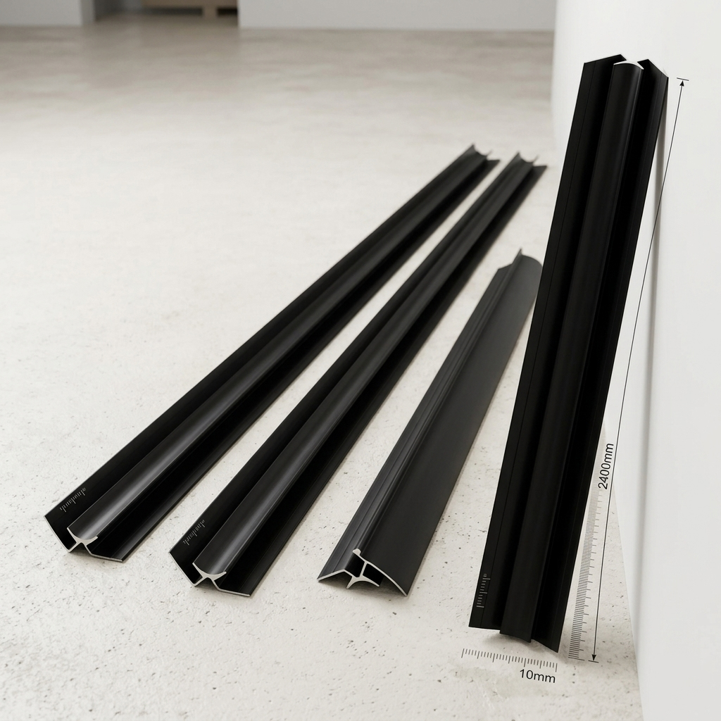 Internal Corner Black PVC Trim For Wall Panel