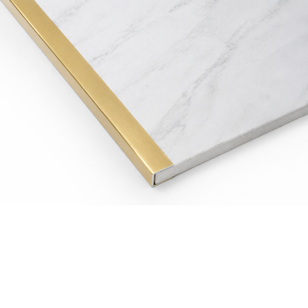 PVC End Cap Gold Trim