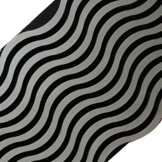 Light Grey Wave Design Acoustic Wall Panel