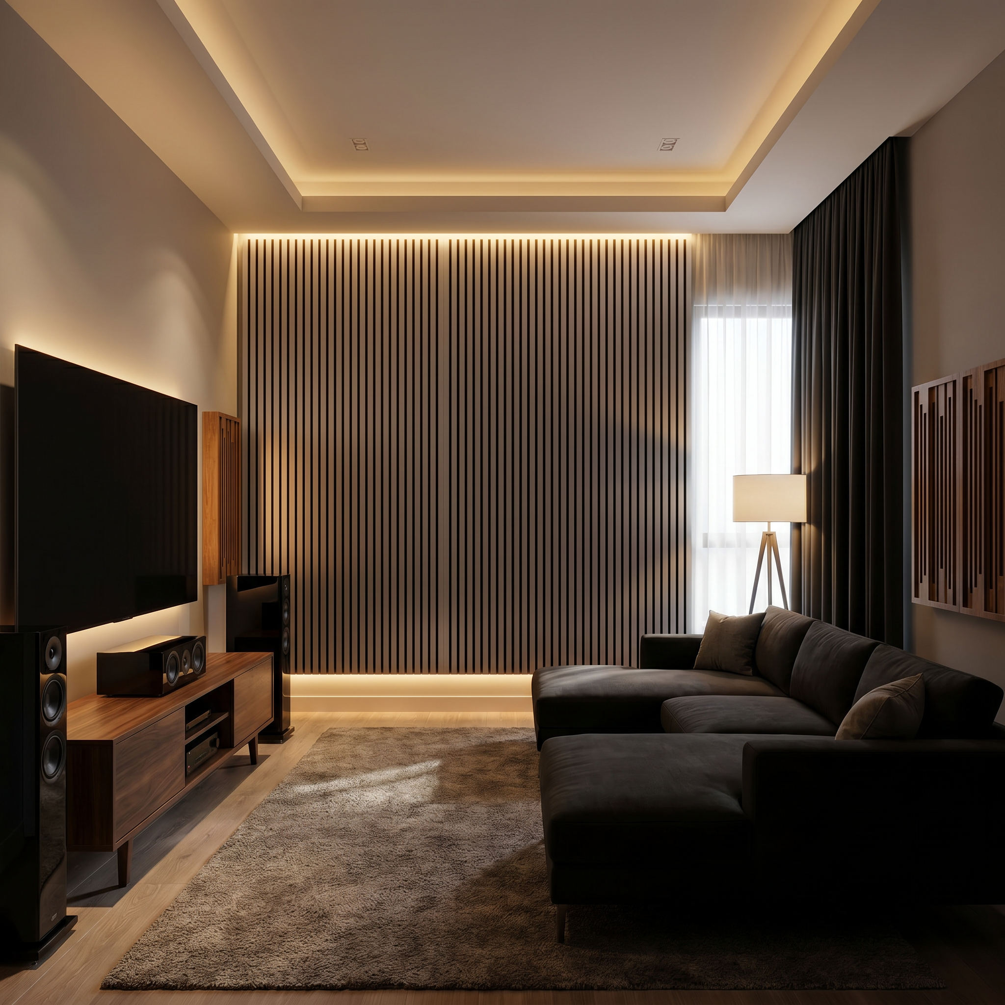 Silver Acoustic Wall Panel