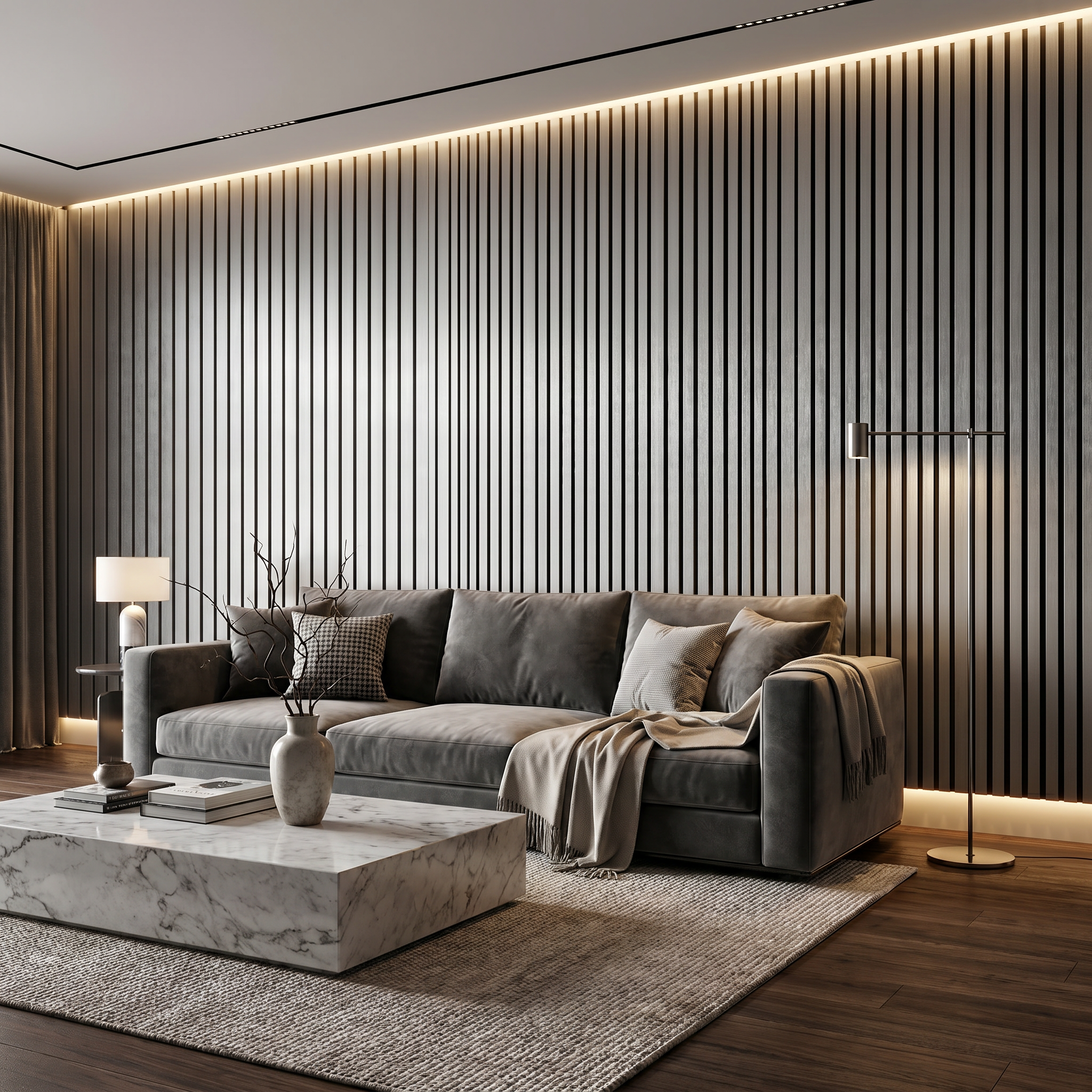 Silver Acoustic Wall Panel