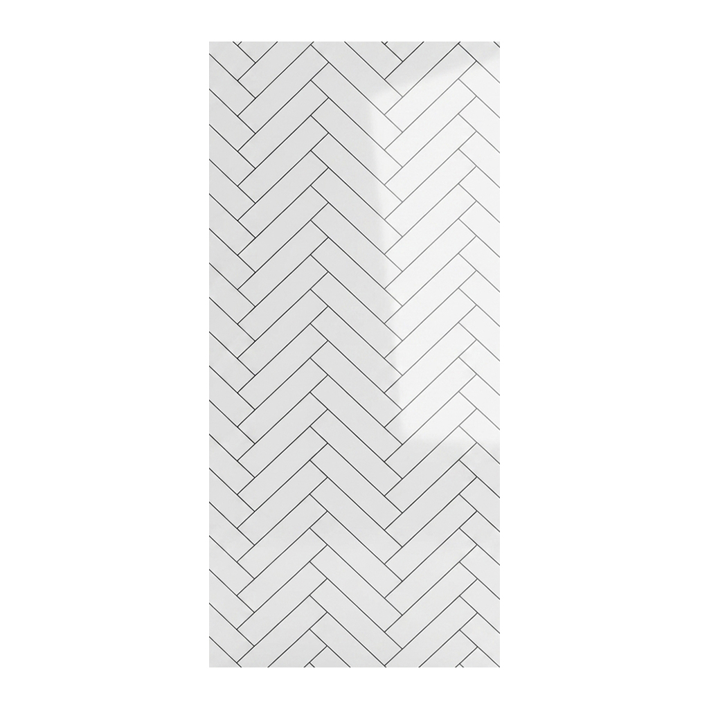 Herringbone Gloss PVC Kitchen Bathroom Wet Wall Panel 2400mm x 1000mm x 10mm